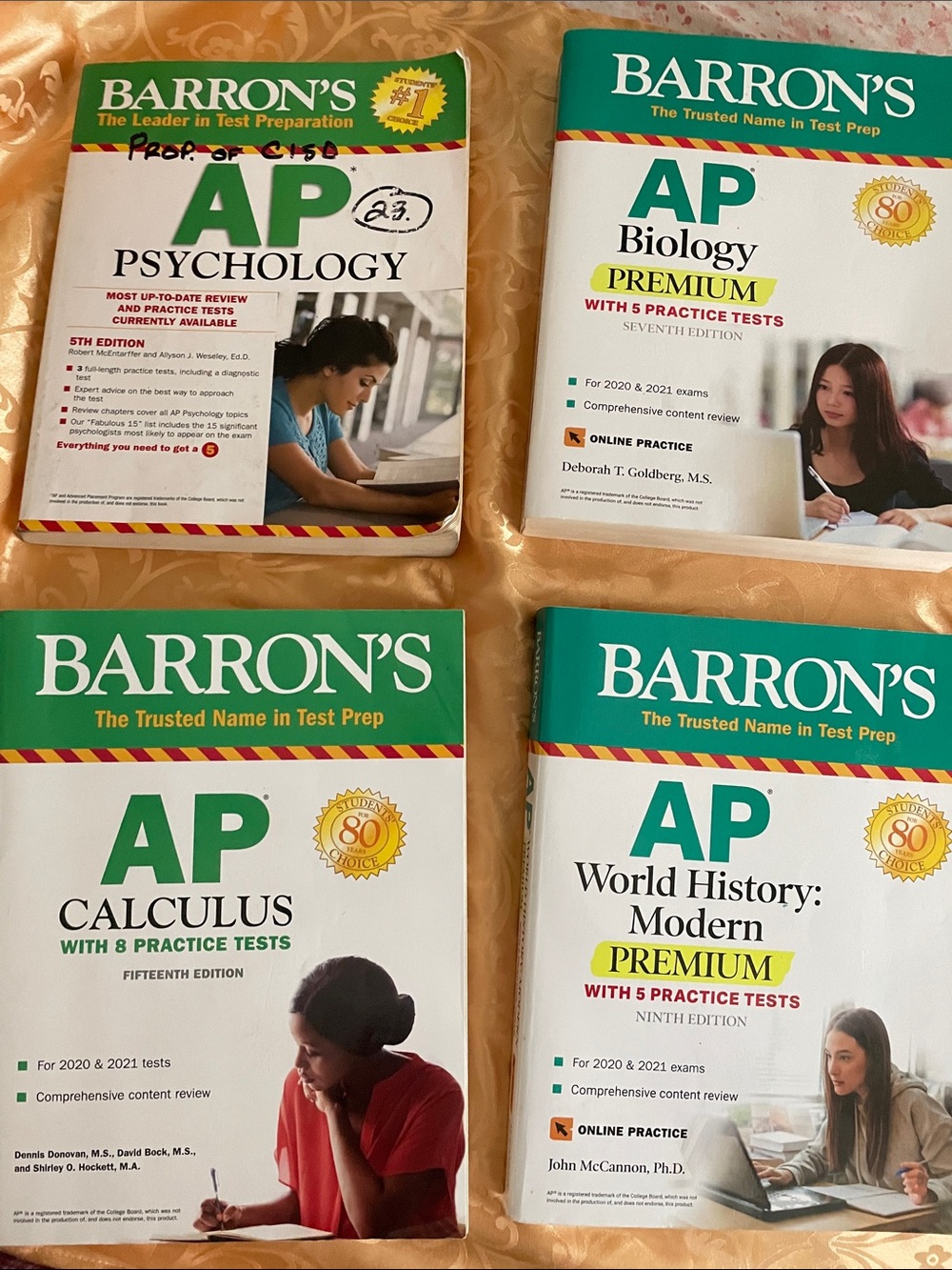 Barron's AP Study Guide Set - Green & White Covers